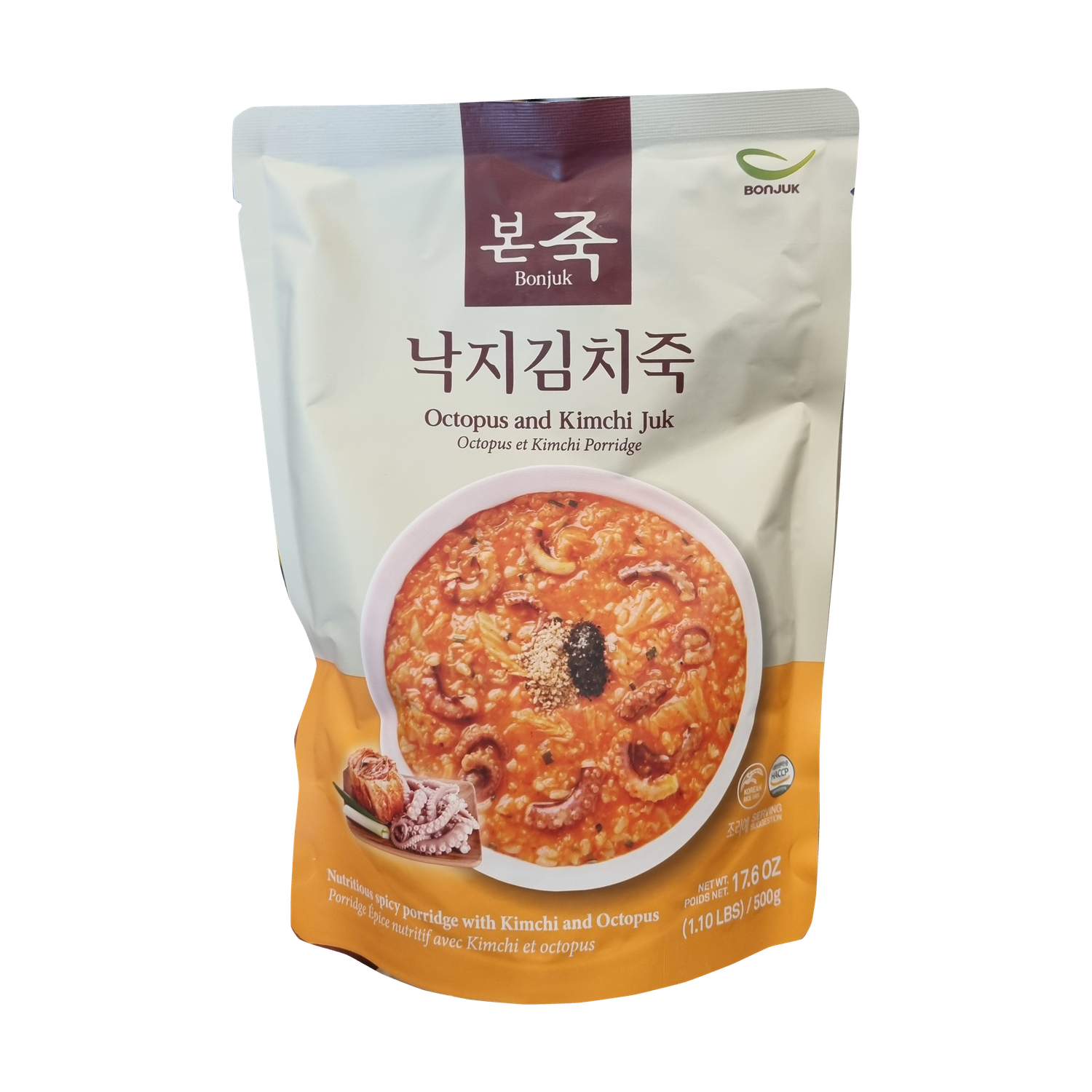 BONJUK Octopus And Kimchi Porridge λμ§&κΉμΉμ£½ 500g